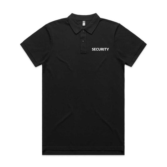 Security Muscle Fit Black Polo Shirt