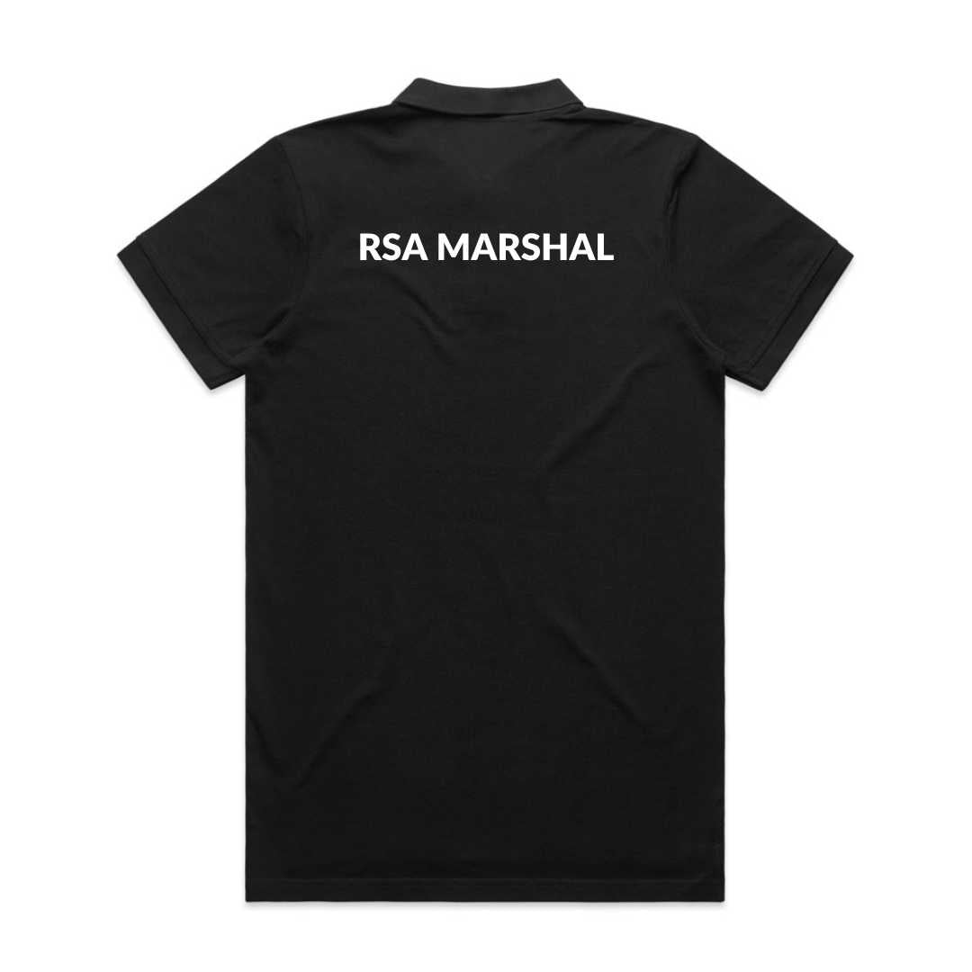 RSA Muscle Fit Black Polo Shirt