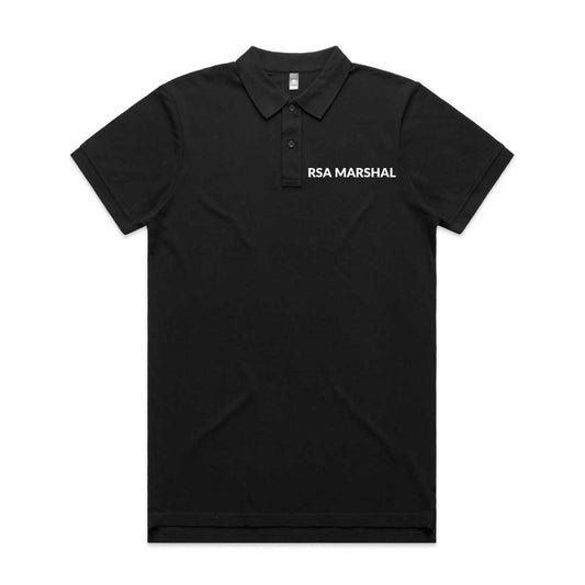 RSA Muscle Fit Black Polo Shirt